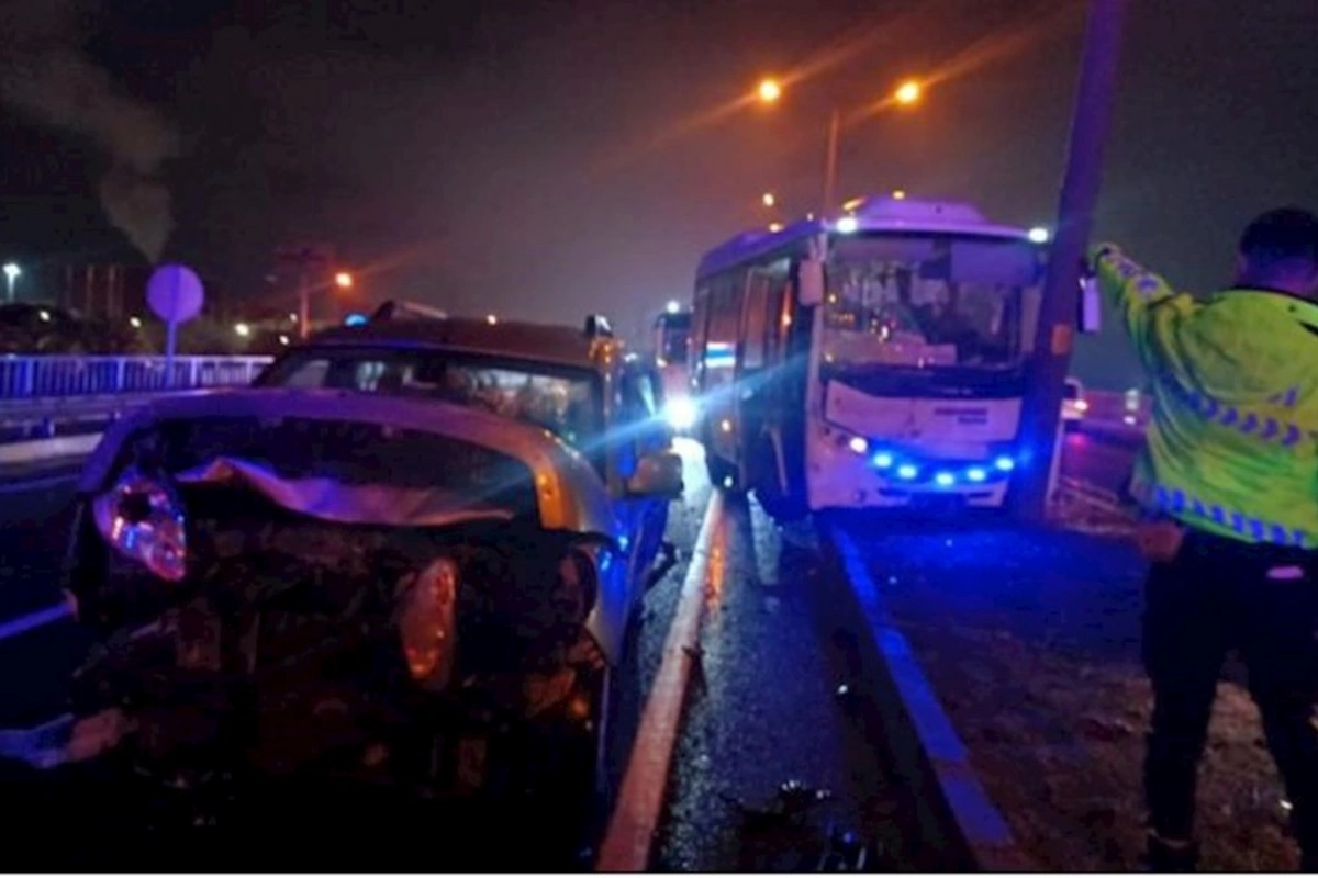Türkiyədə zəncirvari qəza: 10 nəfər yaralandı