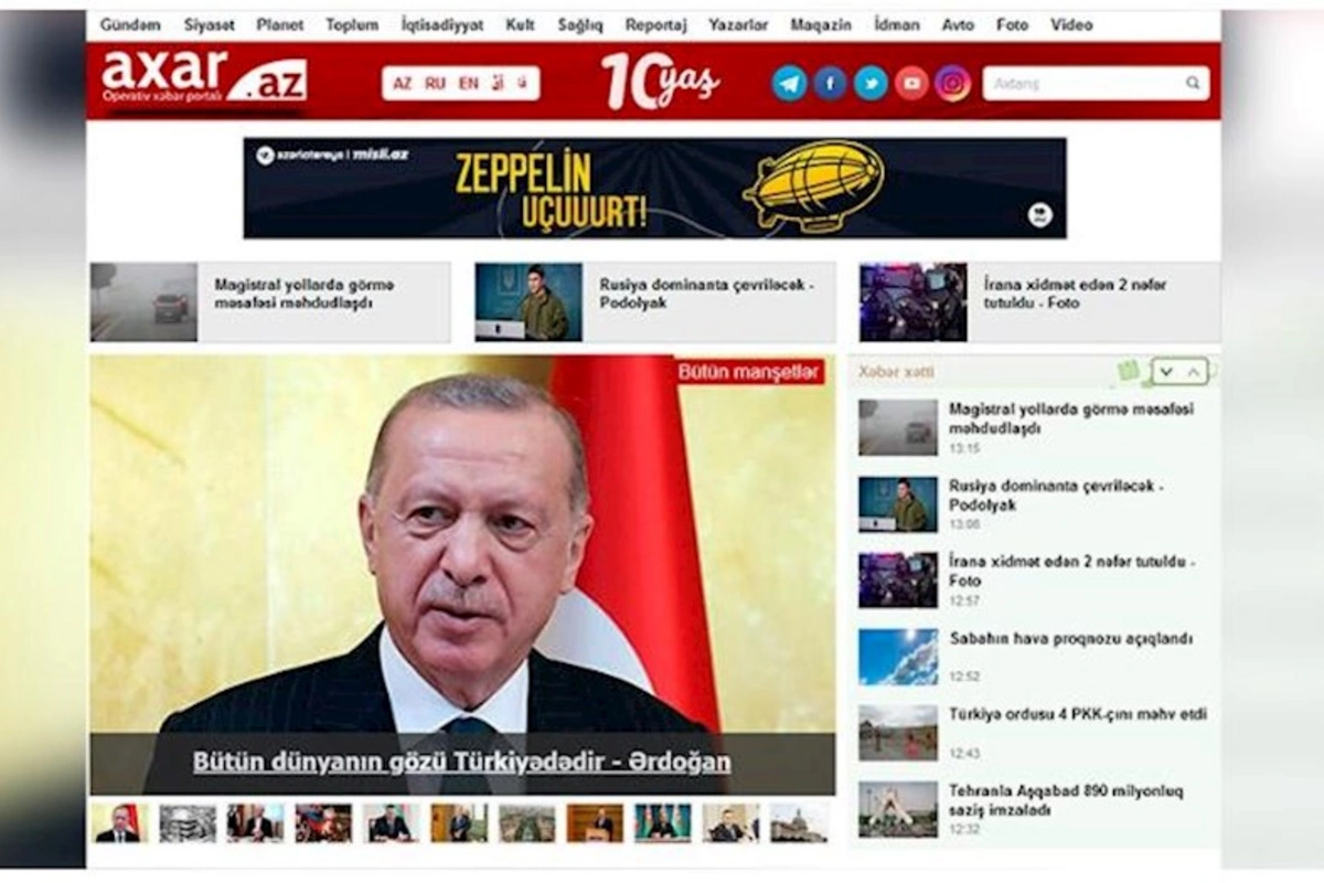 Axar.az 10 yaşını qeyd edir