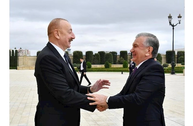 Prezident özbəkistanlı həmkarı ilə görüşüb — FOTOLAR Prezident özbəkistanlı həmkarı ilə görüşüb — FOTOLAR