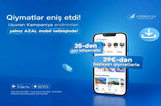 AZAL 39 avrodan bilet satışına BAŞLADI
