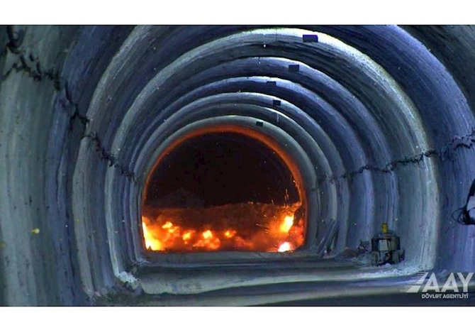 Murovdağ tunelində qazma işləri tamamlandı — FOTO