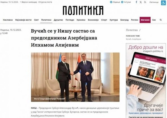 Serbiya mediası Prezident İlham Əliyevin səfərini geniş işıqlandırıb — FOTOLAR