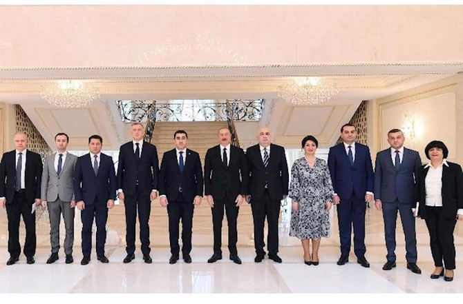 Prezident Gürcüstan parlamentinin sədrini qəbul etdi