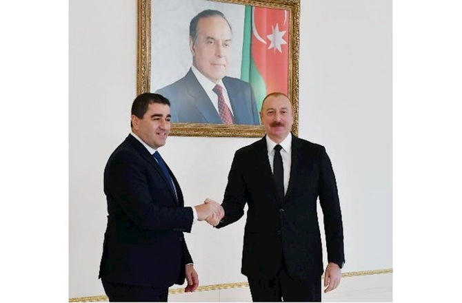 Prezident Gürcüstan parlamentinin sədrini qəbul etdi