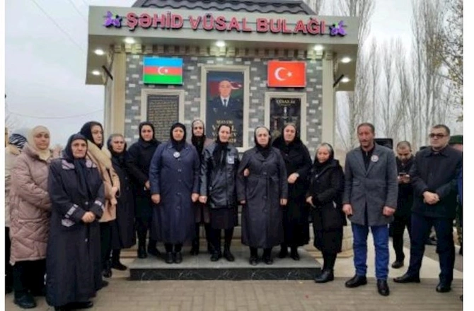 Şəhid Mayor Vüsal Vəliyev bulağının açılışı olub — FOTOLAR Şəhid Mayor Vüsal Vəliyev bulağının açılışı olub — FOTOLAR