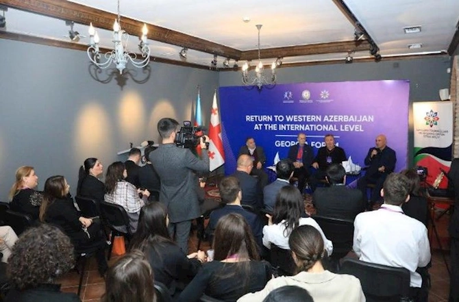 Tbilisidə Qərbi Azərbaycana qayıdışla bağlı Gürcüstan Forumu keçirildi — FOTOLAR Tbilisidə Qərbi Azərbaycana qayıdışla bağlı Gürcüstan Forumu keçirildi — FOTOLAR