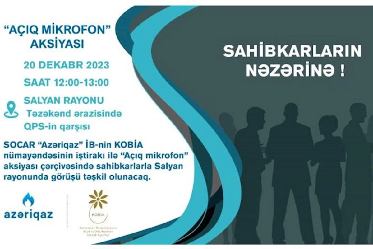 “Azəriqaz”ın sahibkarlarla növbəti görüşü Salyanda keçiriləcək
