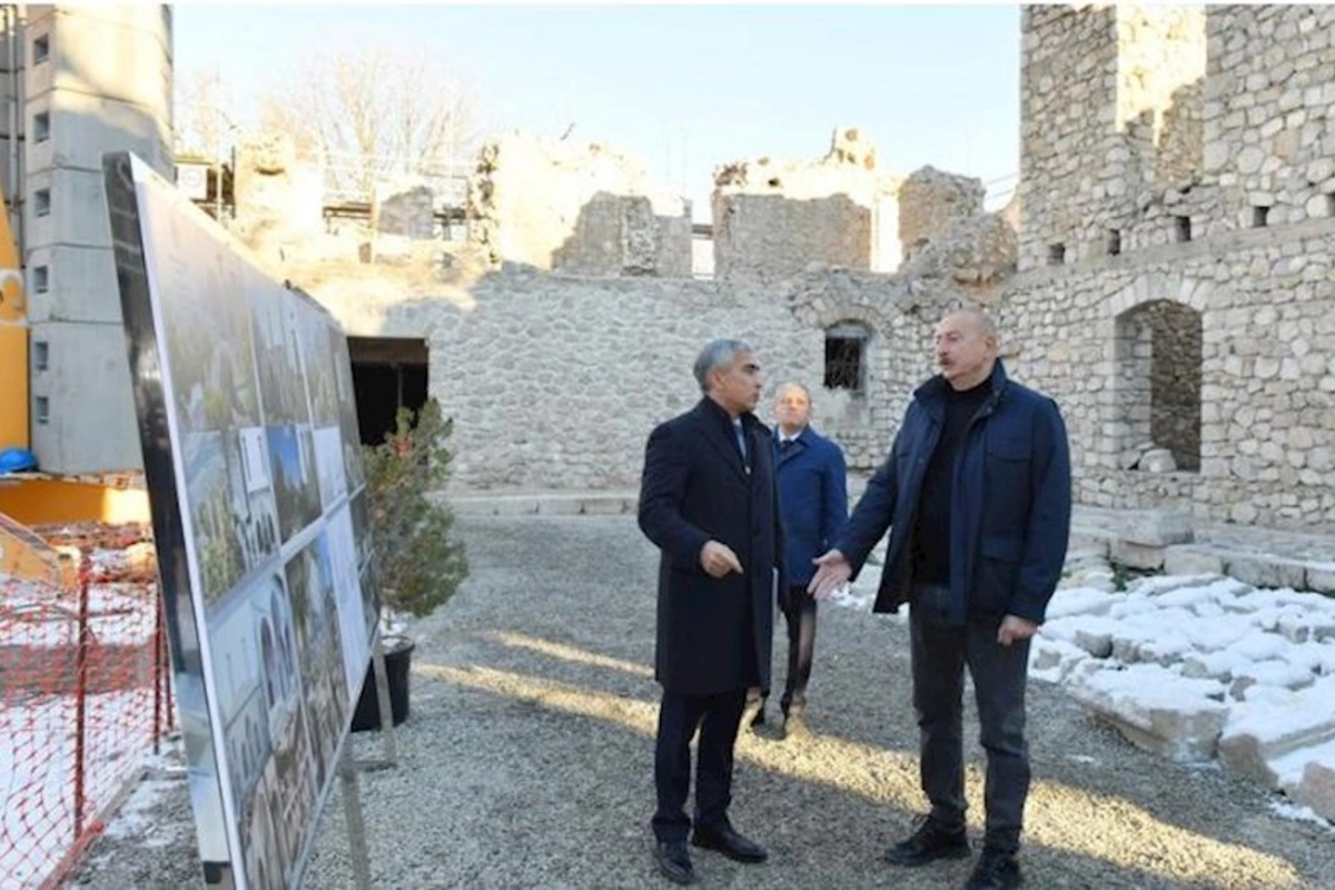 Prezident Aşağı Gövhər Ağa məscidində — FOTOLAR