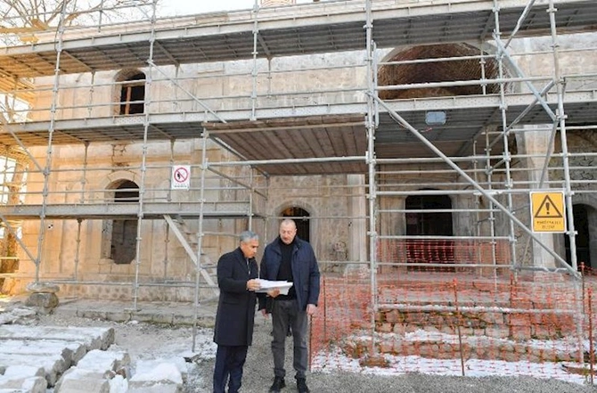 Prezident Aşağı Gövhər Ağa məscidində — FOTOLAR
