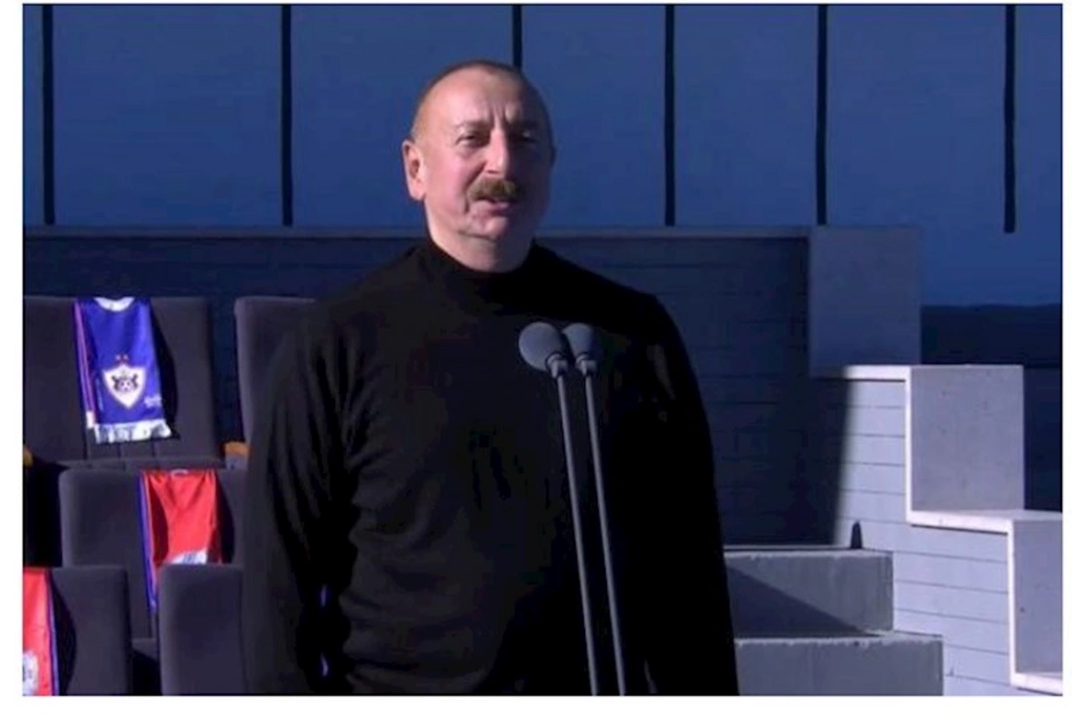 İlham Əliyevin Xankəndidəki stadiondakı çıxışının TAM MƏTNİ — VİDEO (YENİLƏNİB)