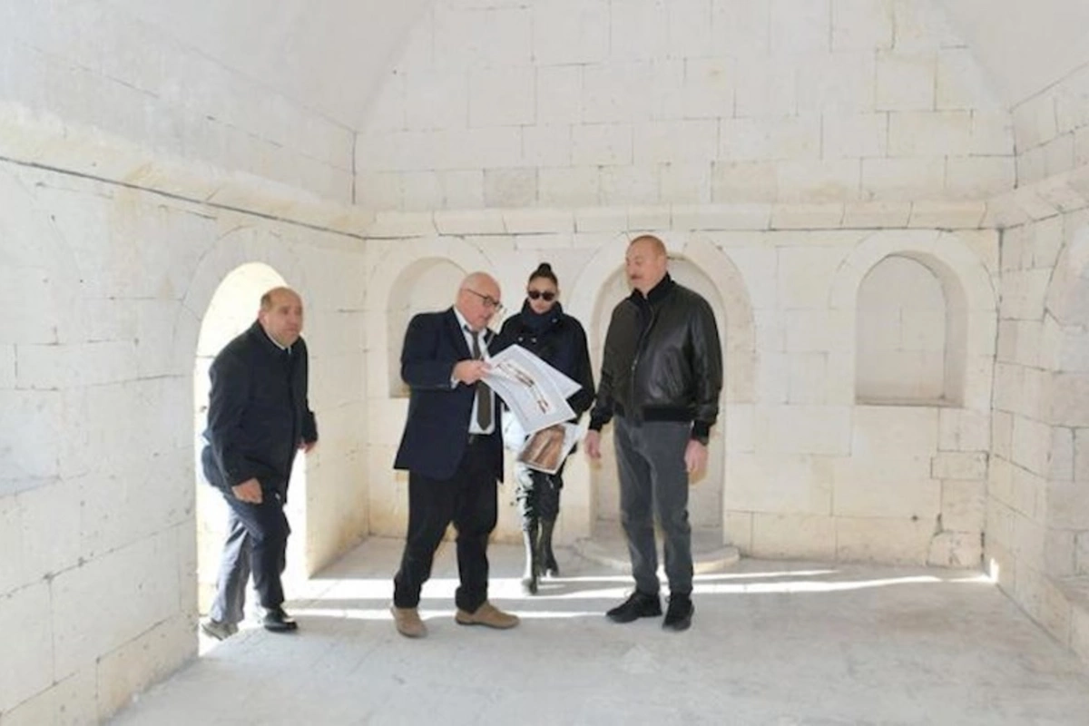 Prezident İlham Əliyev və Mehriban Əliyeva Ağdamda “İmarət” Kompleksində təmir-bərpa işləri ilə tanış olublar