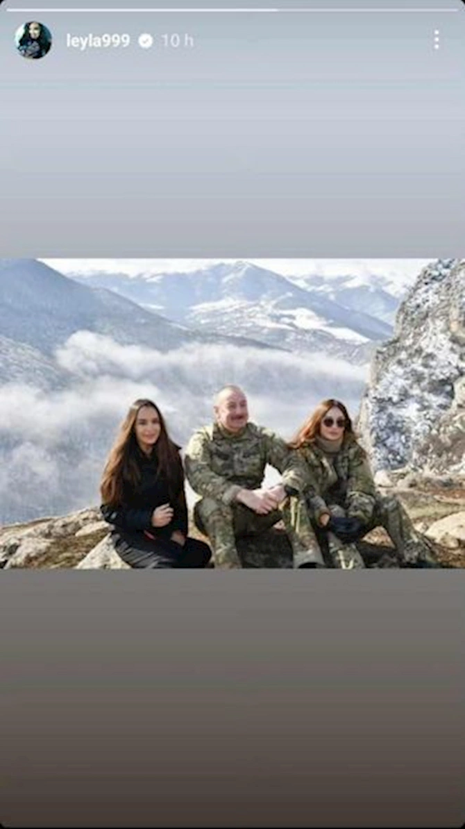 Leyla Əliyeva dövlət başçısının doğum günü münasibətilə paylaşım edib