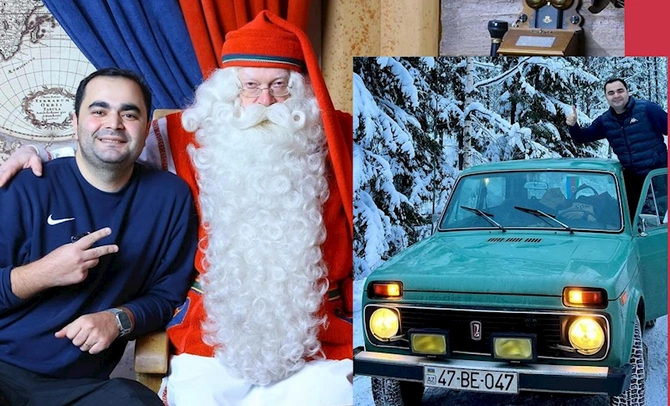 Teleaparıcı niva ilə Laplandiyaya, şaxta babanın vətəninə getdi: “Özüm qəsdən köhnə avtomobil seçirəm ki..” — FOTO