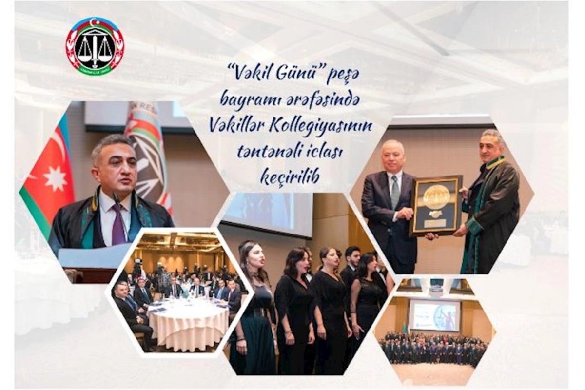 “Vəkil Günü” peşə bayramı ərəfəsində Vəkillər Kollegiyasının təntənəli iclası keçirilib