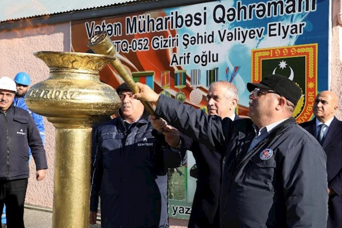 Qobustan rayonunun Sədəfli kəndinin qazlaşdırılması başa çatıb — FOTOLAR