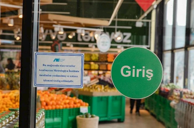 Azərbaycan Metrologiya İnstitutu “Araz” supermarketlərdə tərəzilərin düzgünlüyünü təsdiqləyib