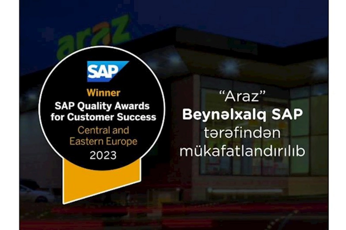 “Araz” Beynəlxalq SAP tərəfindən mükafatlandırılıb