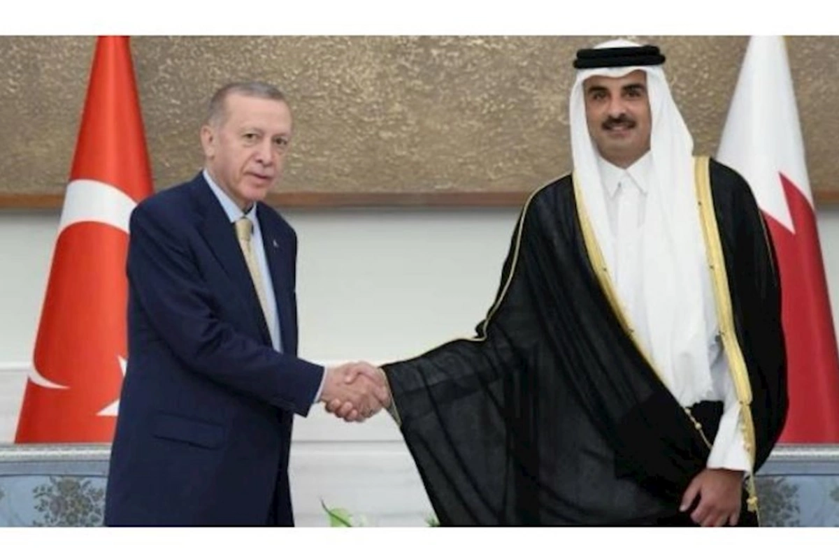 Ərdoğan Qətər əmiri ilə görüşüb