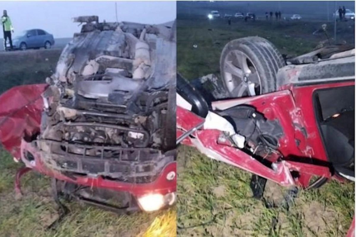 Şamaxıda BMW aşıb, bir ailənin üç üzvü həlak olub — FOTOLAR