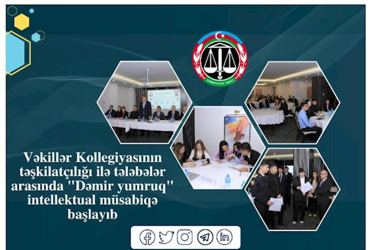 Vəkillər Kollegiyasının təşkilatçılığı ilə tələbələr arasında Dəmir yumruq intellektual müsabiqə başlayıb — FOTOLAR