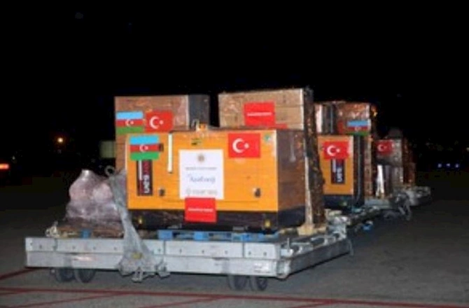 Mehriban Əliyevanın göstərişi ilə daha bir humanitar yardım təyyarəsi Türkiyəyə yola düşüb — FOTO