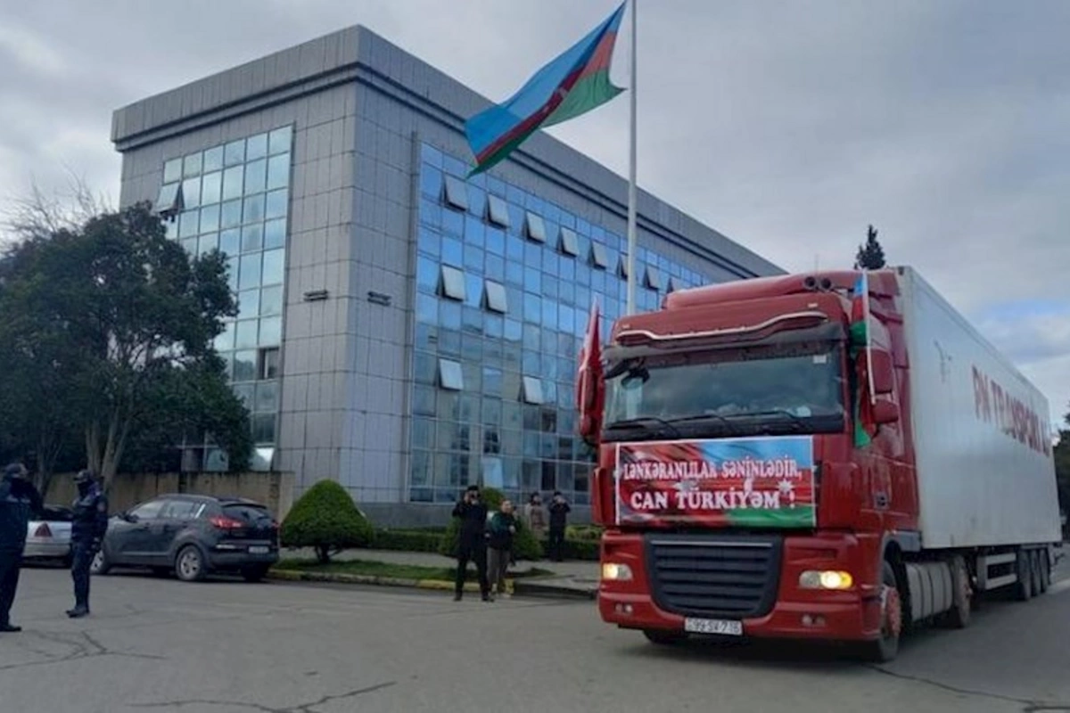 Lənkəran İcra Hakimiyyəti Türkiyəyə humanitar yardım göndərdi