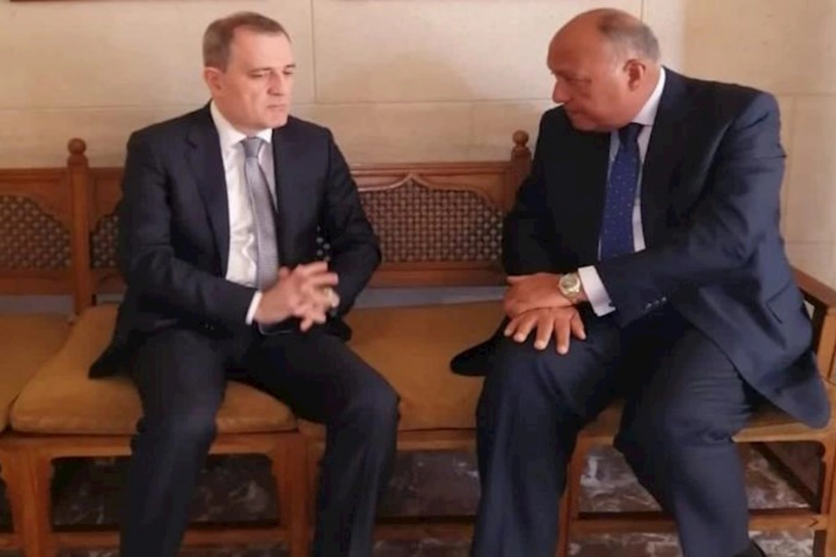Ceyhun Bayramov Misir Ərəb Respublikasının xarici işlər naziri ilə görüşüb