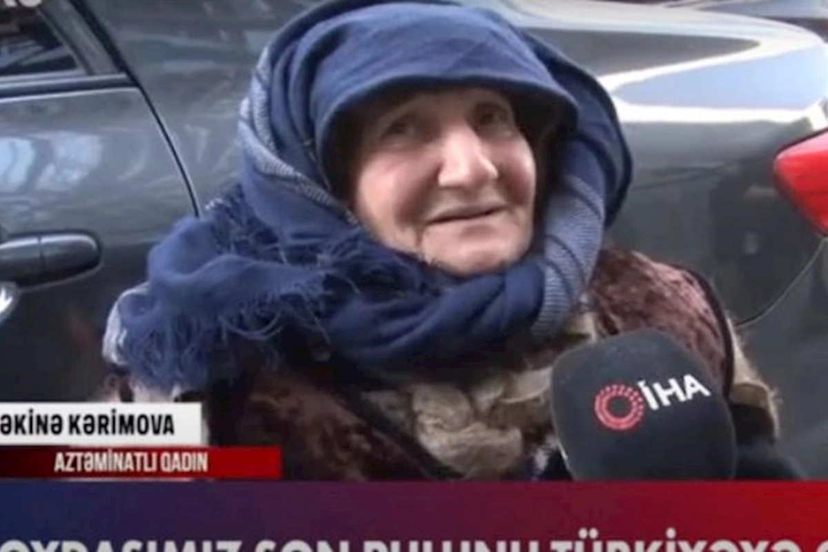 Son 50 manatını Türkiyəyə göndərən yaşlı nənə — VİDEO