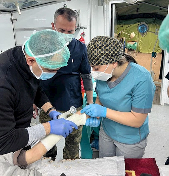 Hərbi tibb personalımızın Kahramanmaraşda fəaliyyəti davam edir — FOTO