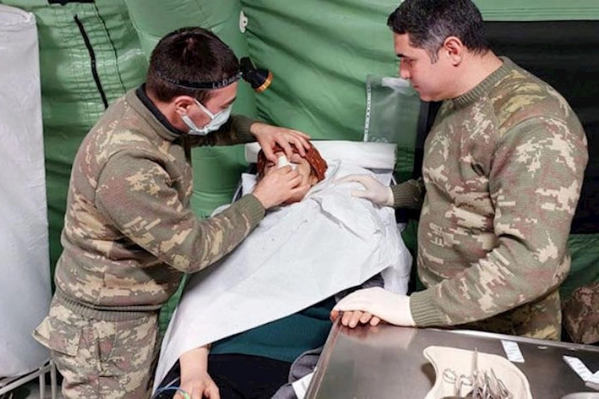 Hərbi tibb personalımızın Kahramanmaraşda fəaliyyəti davam edir — FOTO
