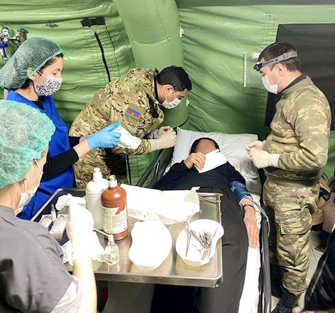 Hərbi tibb personalımızın Kahramanmaraşda fəaliyyəti davam edir — FOTO