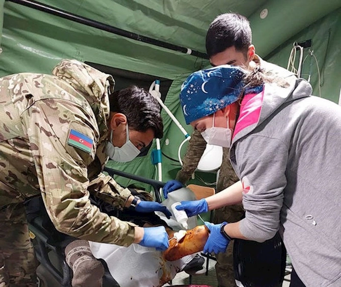 Hərbi tibb personalımızın Kahramanmaraşda fəaliyyəti davam edir — FOTO