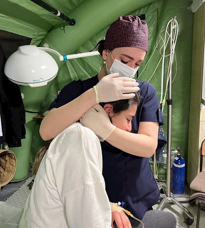 Hərbi tibb personalımızın Kahramanmaraşda fəaliyyəti davam edir — FOTO