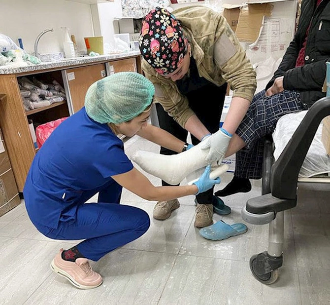 Hərbi tibb personalımızın Kahramanmaraşda fəaliyyəti davam edir — FOTO