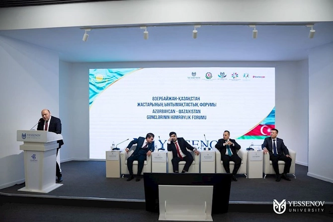 Aktau şəhərində Azərbaycan - Qazaxıstan gənclərinin həmrəylik forumu keçirilib — FOTOLAR Aktau şəhərində Azərbaycan - Qazaxıstan gənclərinin həmrəylik forumu keçirilib — FOTOLAR