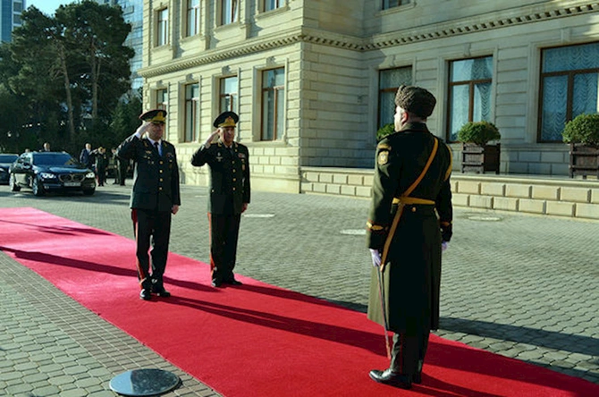 Kərim Vəliyev Bakıda gürcüstanlı general-mayor ilə görüşdü — FOTO/VİDEO