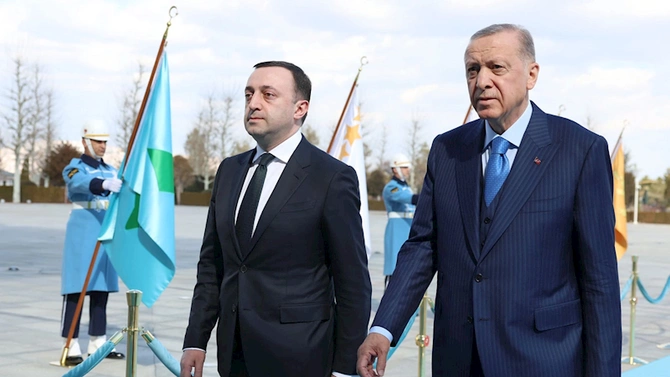 Ərdoğan Qaribaşvilini qəbul etdi — FOTO