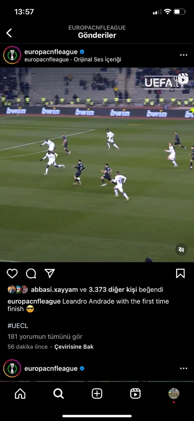 Konfrans Liqasının rəsmi səhifəsi “Qarabağ”ın qolunu paylaşdı