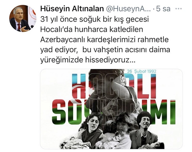 Türkiyə səfirliyinin müşaviri Xocalı faciəsinin ildönümü ilə bağlı başsağlığı verdi