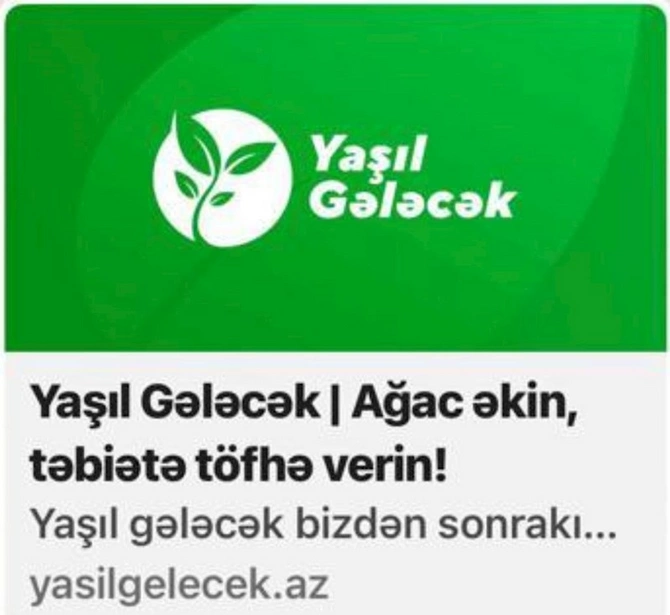 “Yaşıl gələcək” platforması vasitəsilə hər kəs ağac əkməklə təbiətə töhfə verə bilər