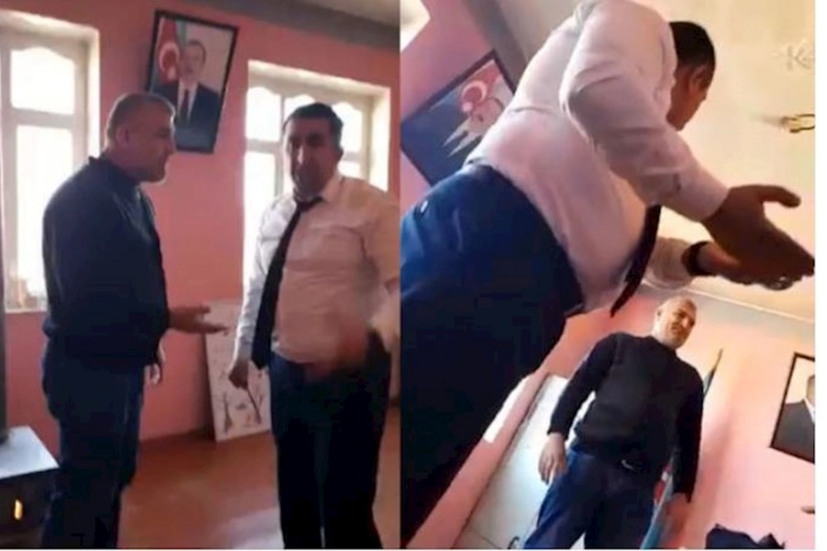 Biləsuvarda məktəb direktoru ilə müəllim arasında baş vermiş insidentin TƏFƏRRÜATI — VİDEO