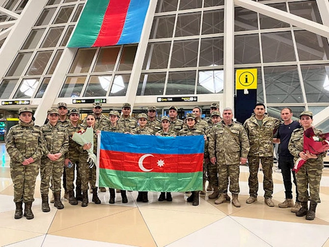 Zəlzələdən sonra Türkiyəyə göndərilən Azərbaycanın hərbi həkimləri Vətənə qayıdıblar — FOTO