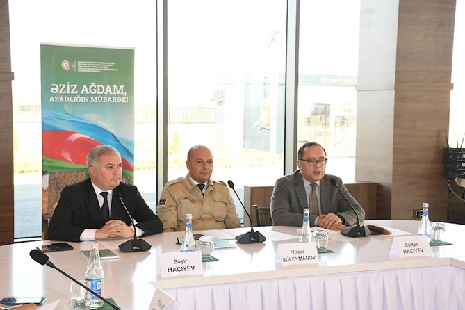 Minalardan və partlamamış hərbi sursatlardan təmizləmə üzrə İşçi qrupun iclası keçirilib — FOTO Minalardan və partlamamış hərbi sursatlardan təmizləmə üzrə İşçi qrupun iclası keçirilib — FOTO
