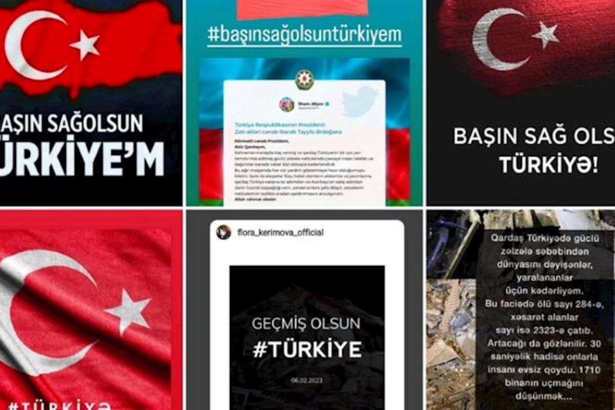 Azərbaycanlı məşhurlardan Türkiyəyə başsağlığı mesajları — FOTOLAR