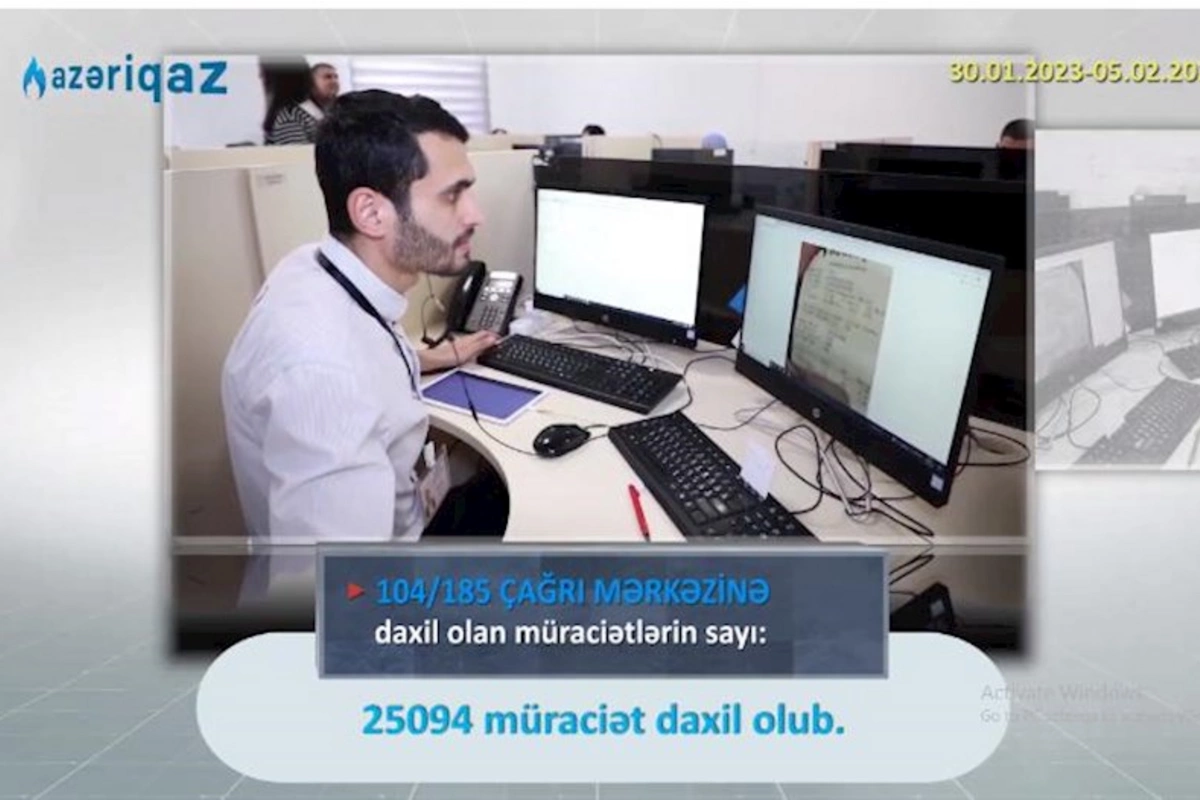 Azəriqaz İB-nin ötən həftənin 168 saatlıq statistik göstəriciləri — VİDEO
