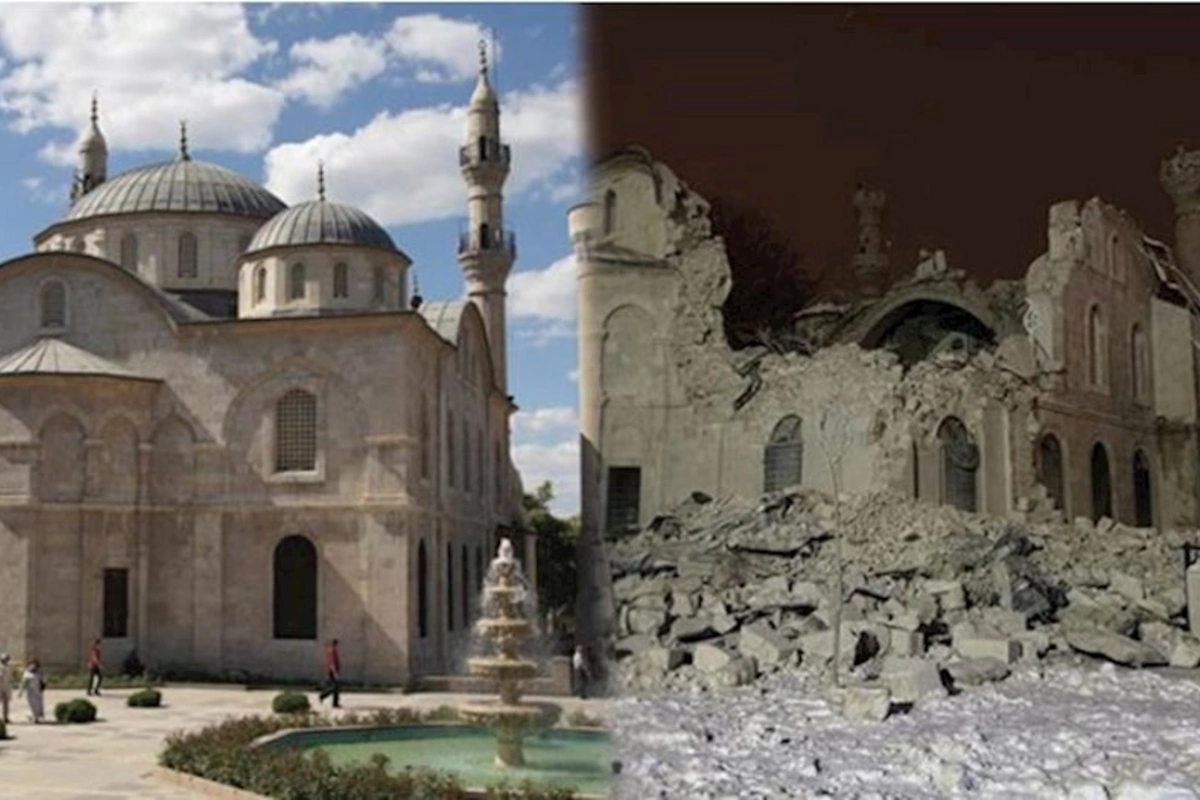 Malatyanın simvolu olan tarixi məscid də dağıldı — VİDEO/FOTO