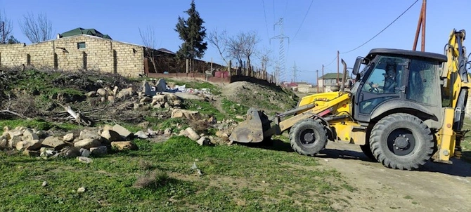 Abşeronda abadlıq-təmizlik işləri görülüb — FOTOLAR