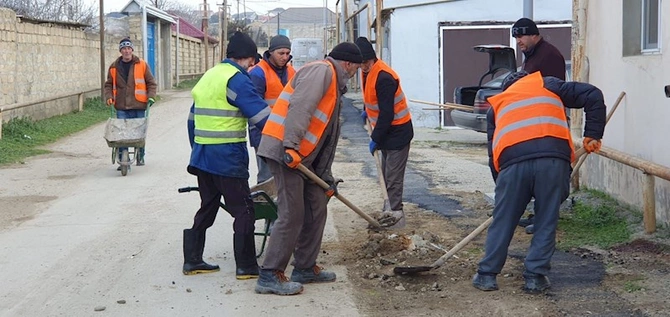 Abşeronda abadlıq-təmizlik işləri görülüb — FOTOLAR
