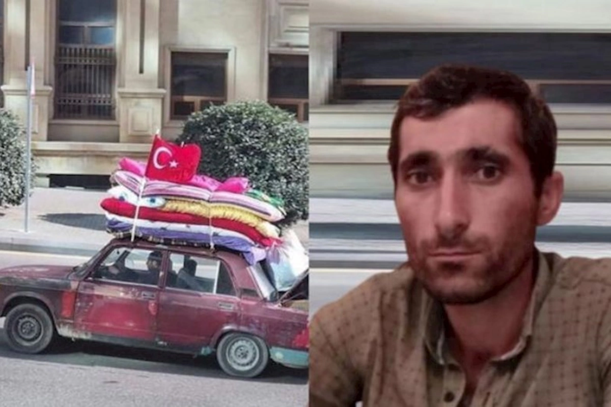 Qırmızı rəngli köhnə avtomobili ilə Türkiyəyə yardım üçün səfərbər olan şəxs danışdı