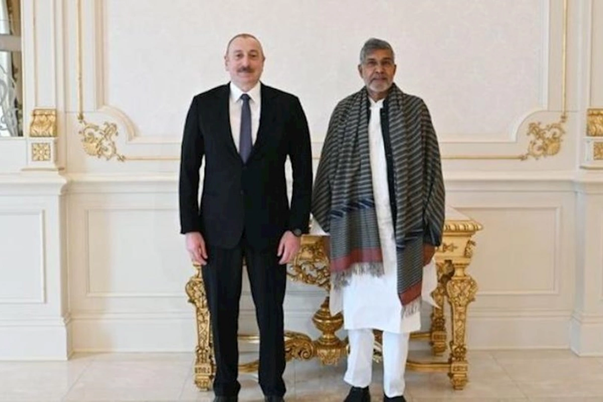 Prezident Nobel sülh mükafatı laureatı Kailaş Satyartini qəbul edib — FOTO
